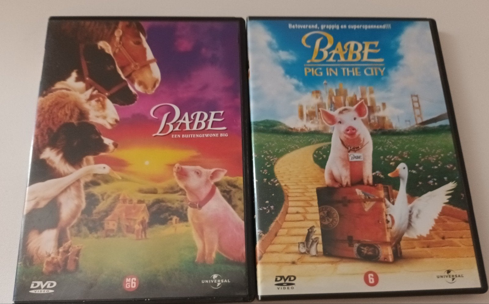 dvd babe 1 en 2, Alle leeftijden, Verzenden, Zo goed als nieuw