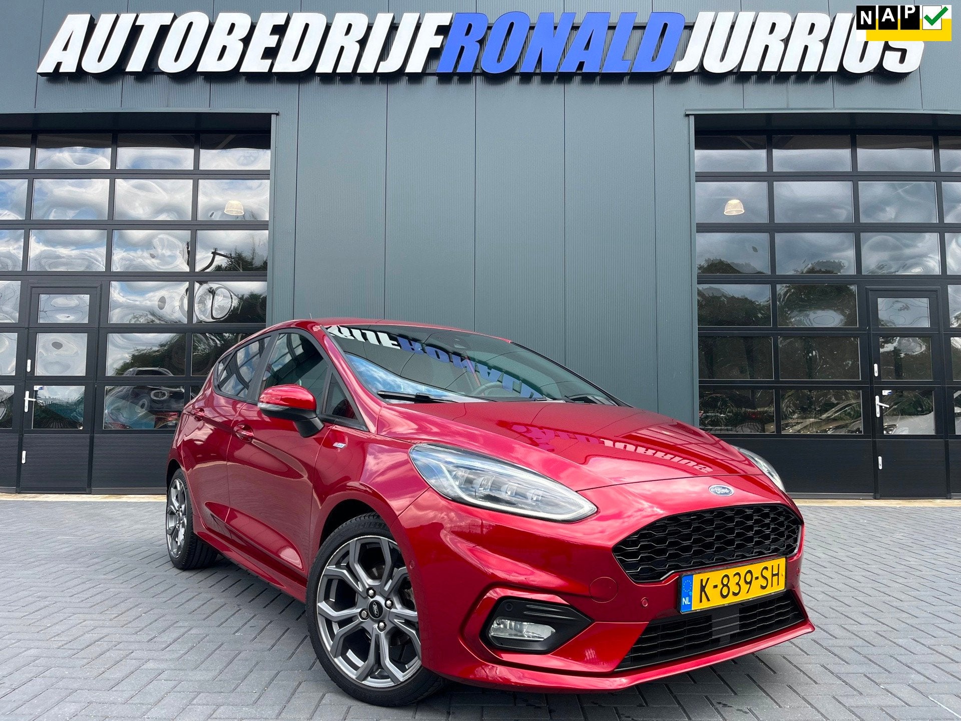 Ford Fiesta 1.0 EcoBoost ST-Line NLAuto/Automaat/Full Led/Wi, Auto's, Dealer onderhouden, Gebruikt, 49 €/maand, Bedrijf