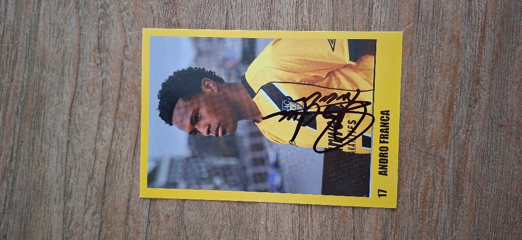 Spelerskaart met handtekening; Andro Franca # NAC Breda, Ophalen of Verzenden, Nieuw, NAC Breda, Spelerskaart