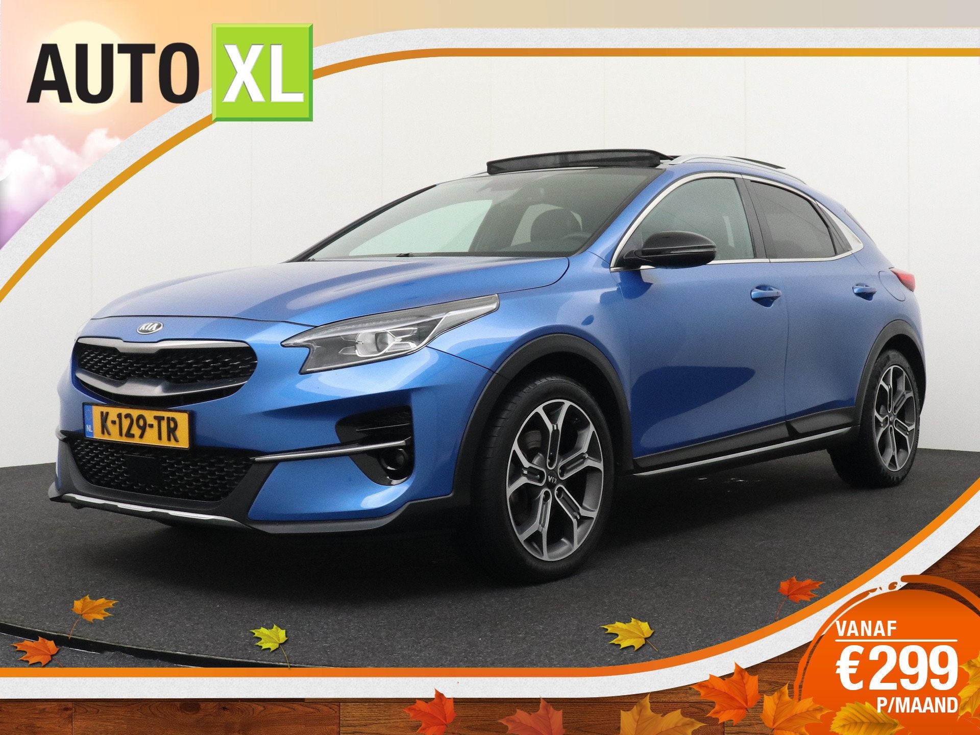 Kia Xceed 120 PK T-GDi GT-Line Pano-Dak Leder Trekhaak Camer, Auto's, Voorwielaandrijving, Gebruikt, Blauw, Leder en Stof