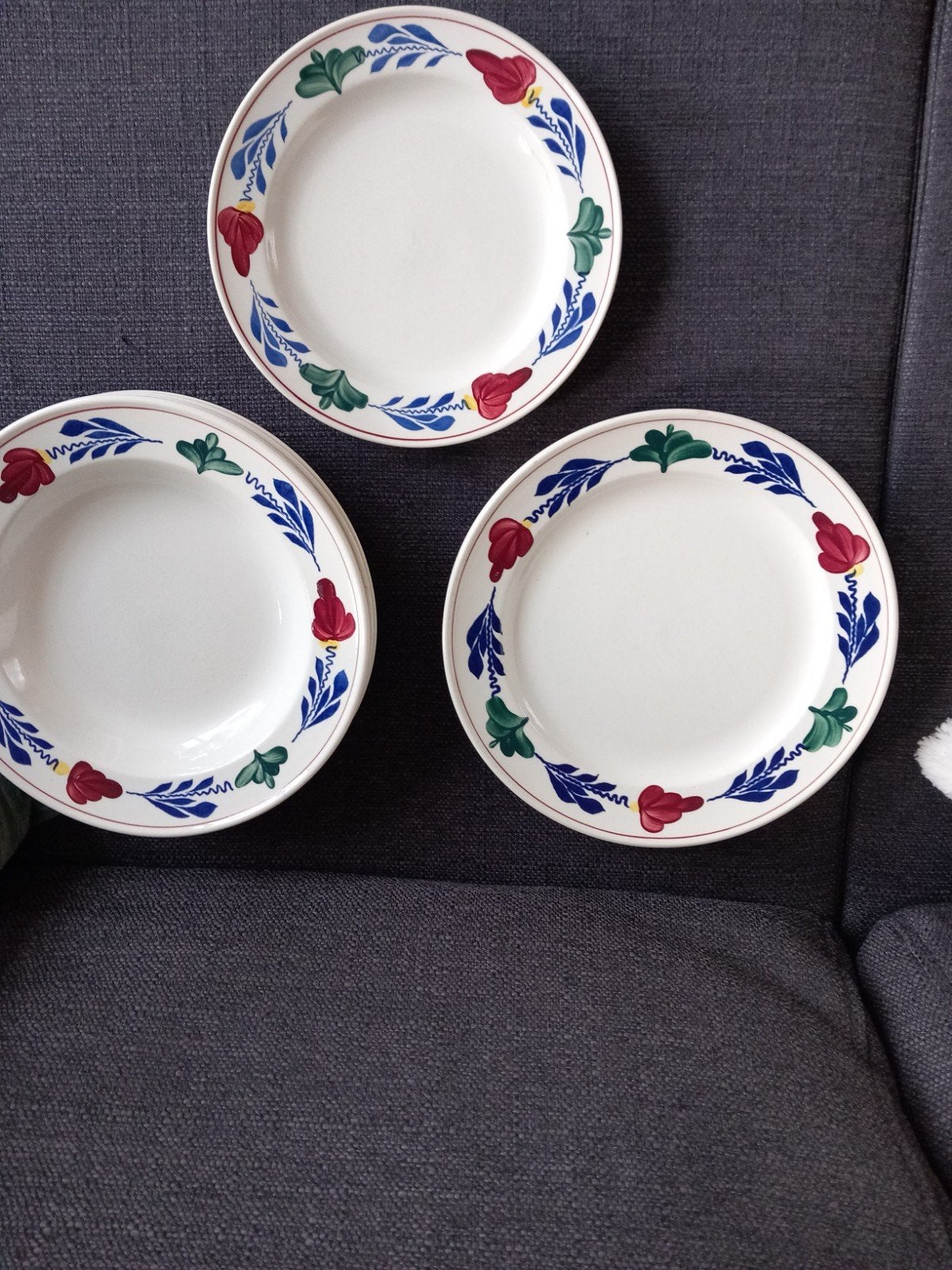 Boerenbont Borden - Diep, Plat en Ontbijt - Diverse Stempels, Huis en Inrichting, Keuken | Servies, Ophalen, Gebruikt, Landelijk/Boerenbont
