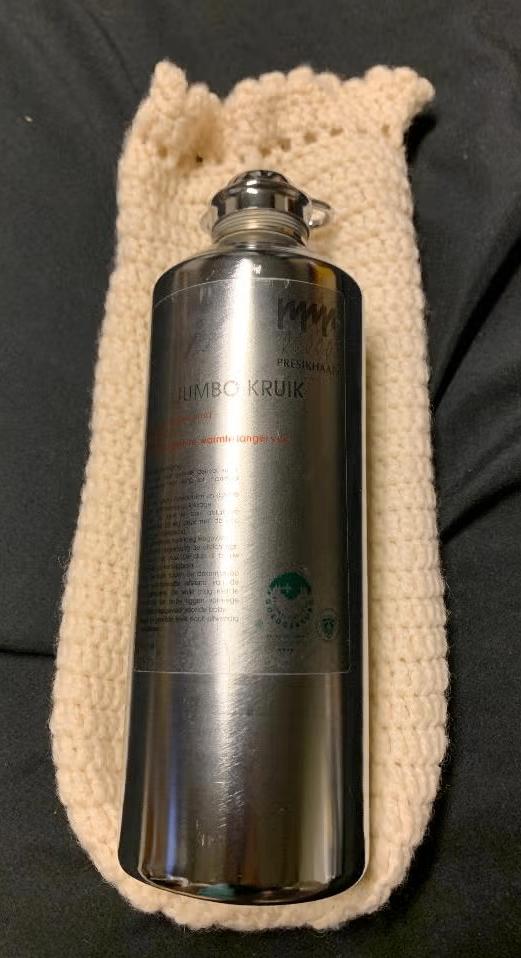 Babykruik, warmwaterkruik creme kleurige kruikenzak; kruik, Ophalen of Verzenden, Zo goed als nieuw, Overige typen