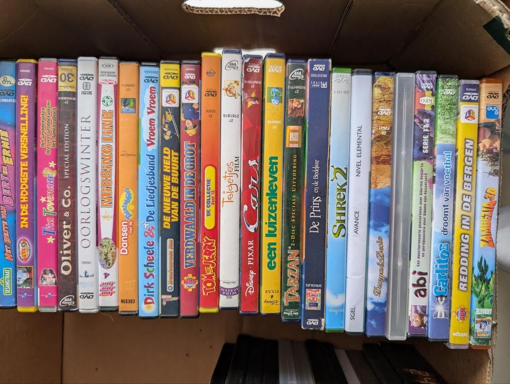 Collectie kinder DVD's. minder dan ,50 cent per film, Avontuur, Gebruikt, Alle leeftijden, Ophalen of Verzenden