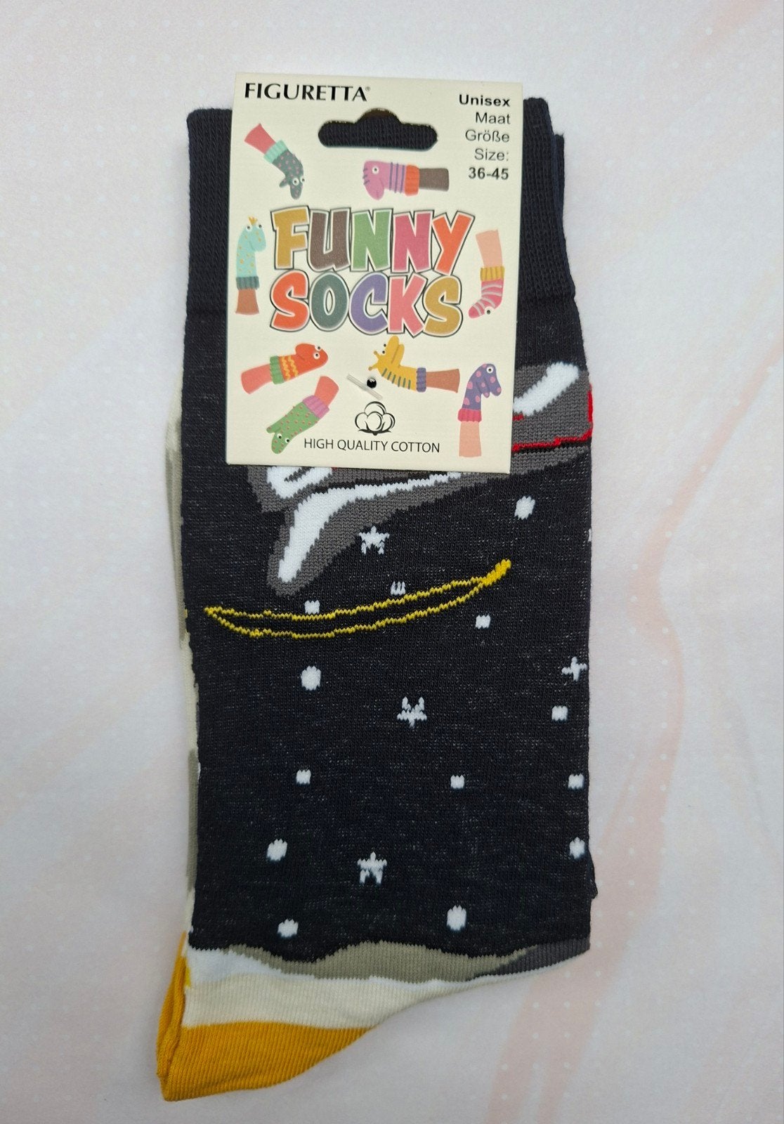 Funny Socks; One Size (Ruimte-print), Overige kleuren, Nieuw, Overige maten, Ophalen of Verzenden