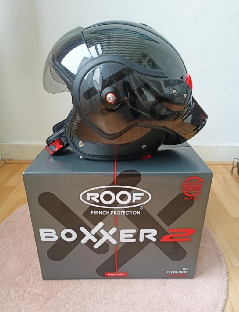 Roof Boxxer Carbon Black - Maat M, Motoren, Kleding | Motorhelmen, Ophalen of Verzenden