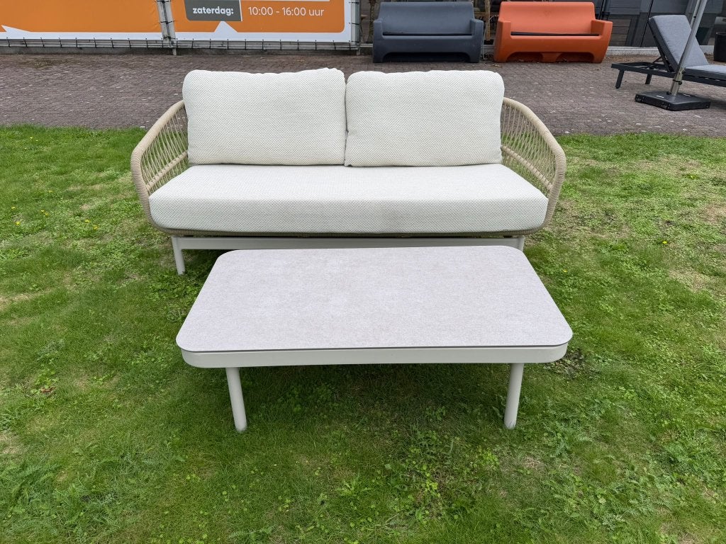 Sens Line Carlijn bankje + tafel, Ophalen, Aluminium, Zo goed als nieuw, Sens line