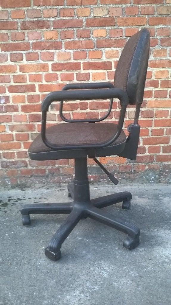 Vintage bureau stoel – jaren’70, Ophalen, Gebruikt, Bruin
