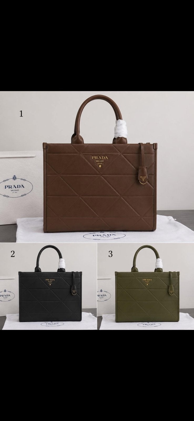 Prada Symbole Leather Tote Bag – Luxe Handtas / Laptoptas, Ophalen of Verzenden, Nieuw, Overige kleuren, Handtas