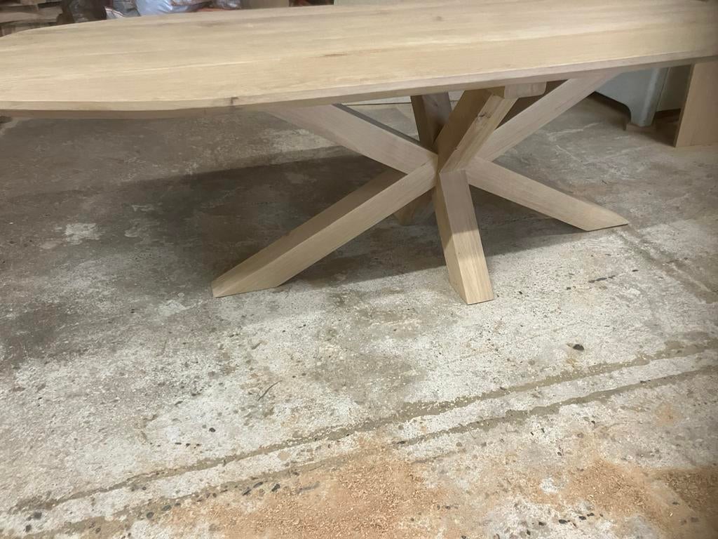 Eiken tafel op maat mogelijk zie afbeelding, Huis en Inrichting, Tafels | Salontafels, Zo goed als nieuw, Minder dan 50 cm, 50 tot 100 cm