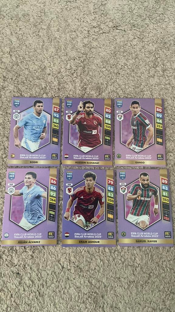 Panini 365. 6 gold kaarten, Ophalen of Verzenden, Zo goed als nieuw, Meerdere plaatjes