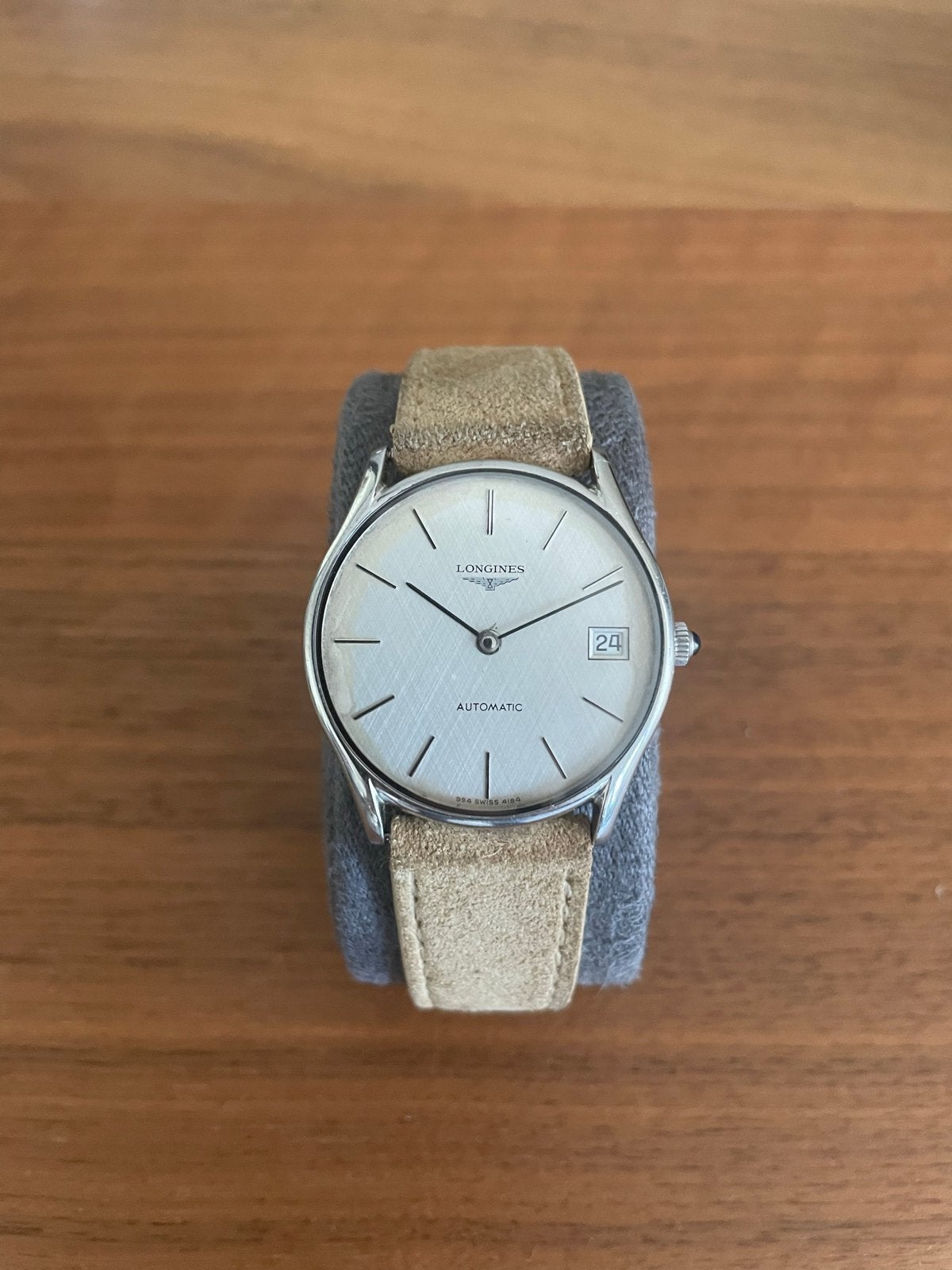 Longines 4189 Linen Dial - Full Set, Sieraden, Tassen en Uiterlijk, Staal, Met bandje, Polshorloge, Longines