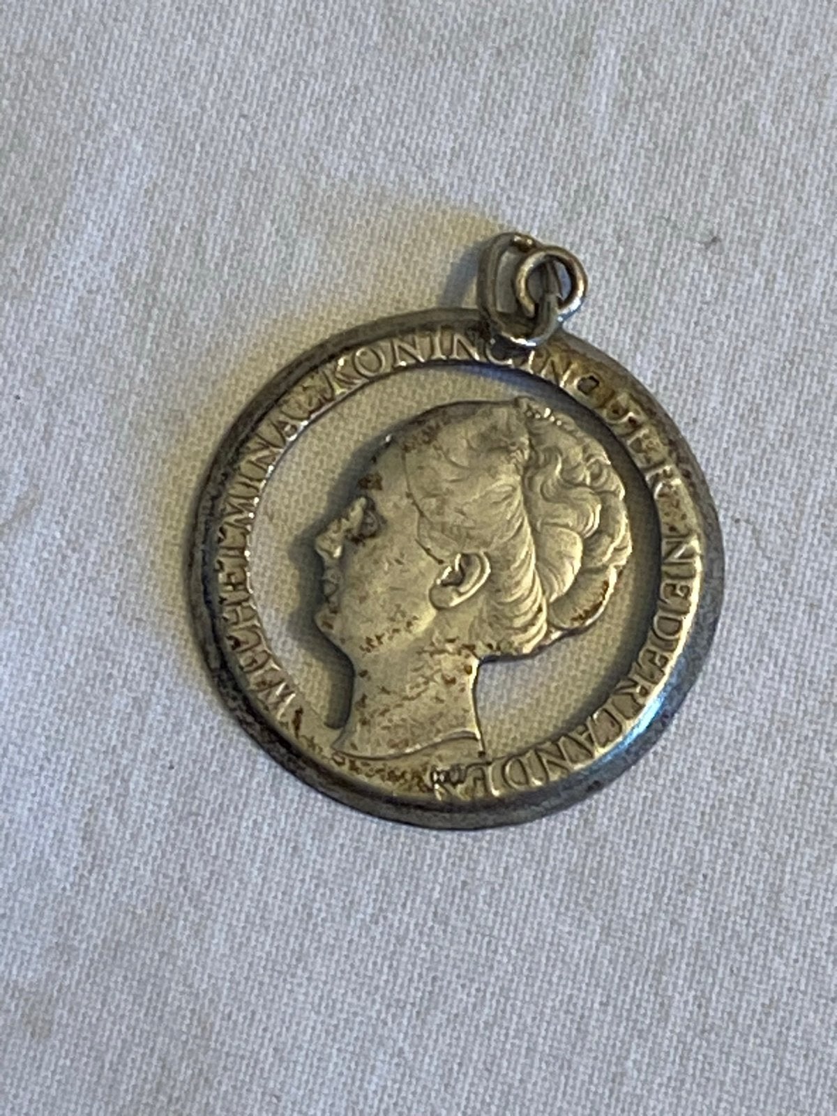 Zilveren hanger Koningin Wilhelmina, Zilver, Koningin Wilhelmina, Losse munt, Overige waardes