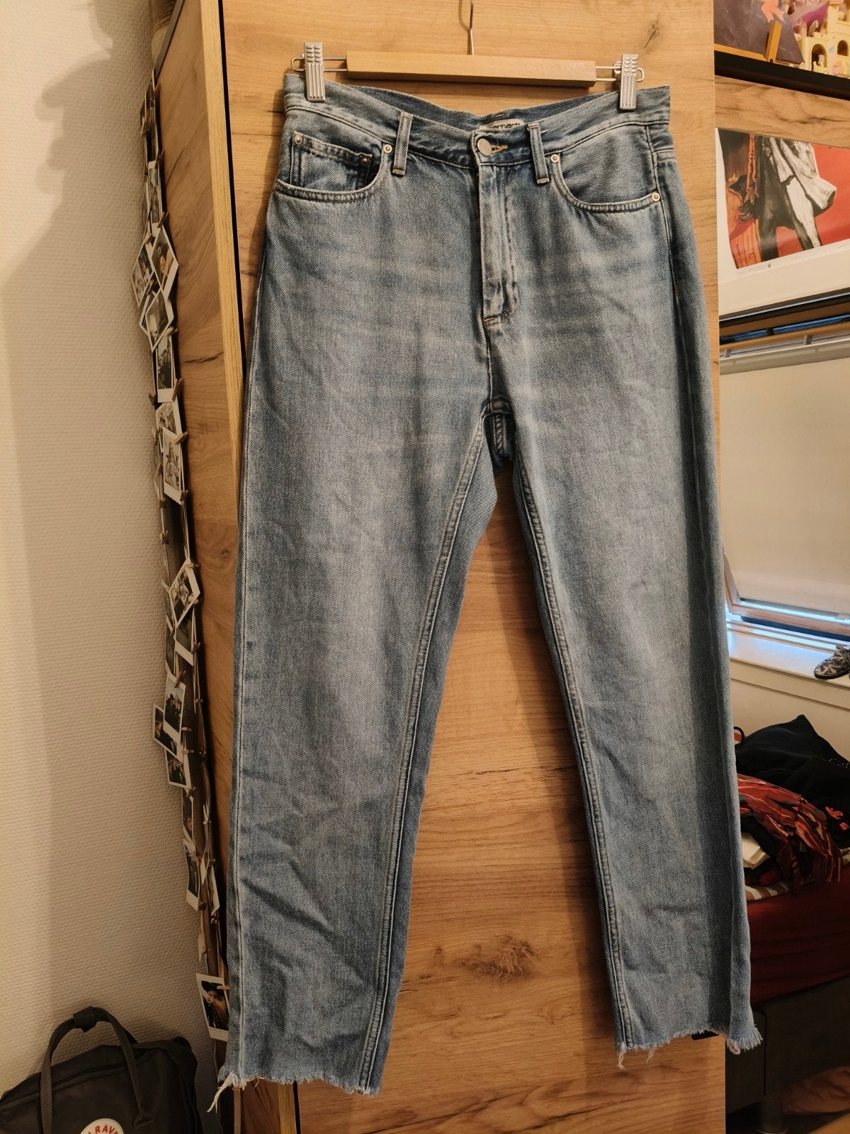 Carhartt W' Page Carrot Pant Jeans - Maat W29, Blauw, Ophalen of Verzenden, Zo goed als nieuw, W28 - W29 (confectie 36)