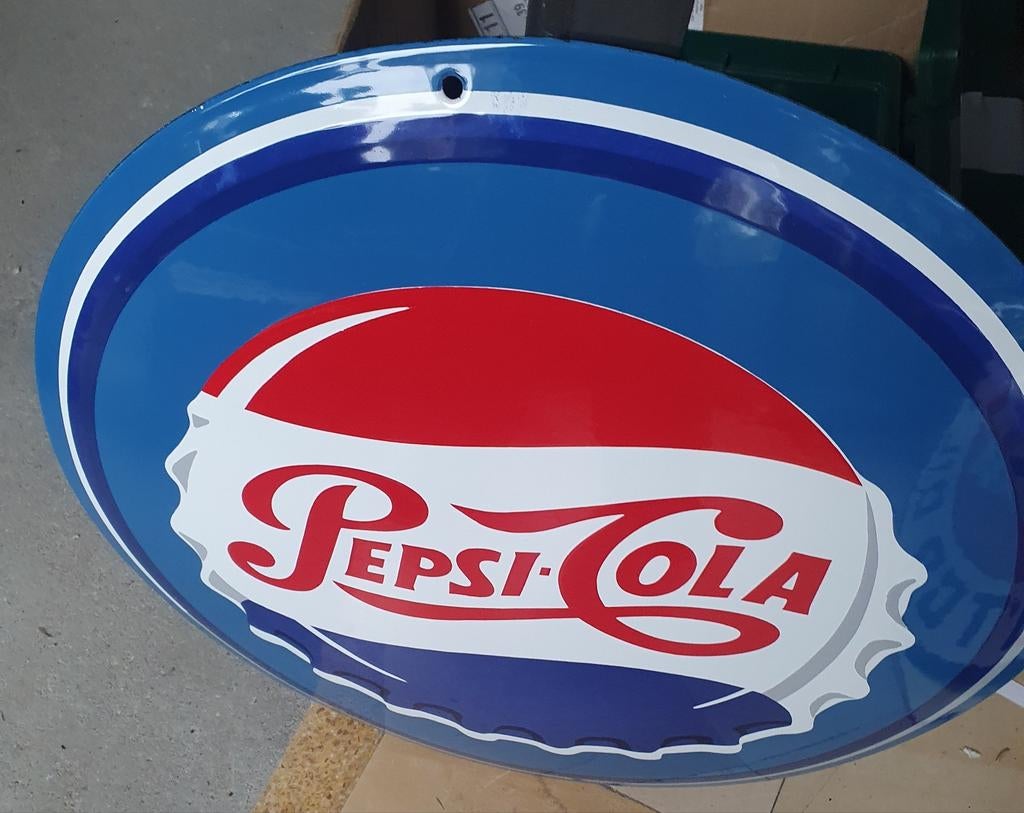 Emaille bord Pepsi Cola 50 cm, Verzamelen, Merken en Reclamevoorwerpen, Ophalen of Verzenden, Nieuw, Reclamebord