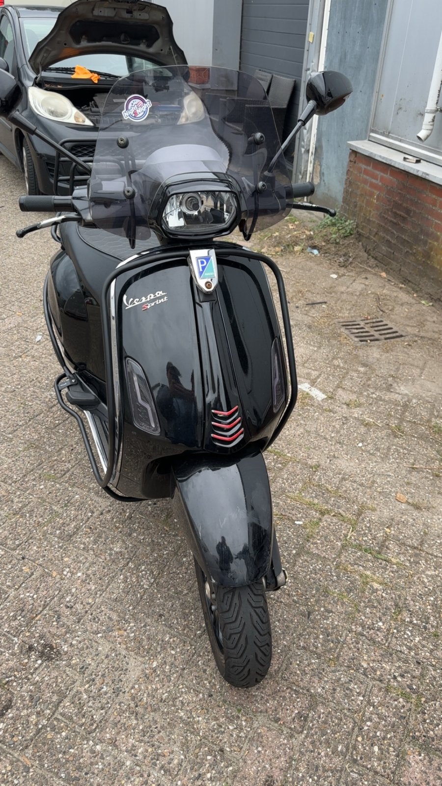 Vespa Sprint 2016 Zwart - Goed Onderhouden met Extra's, Ophalen of Verzenden, Gebruikt, Maximaal 45 km/u, Overige modellen