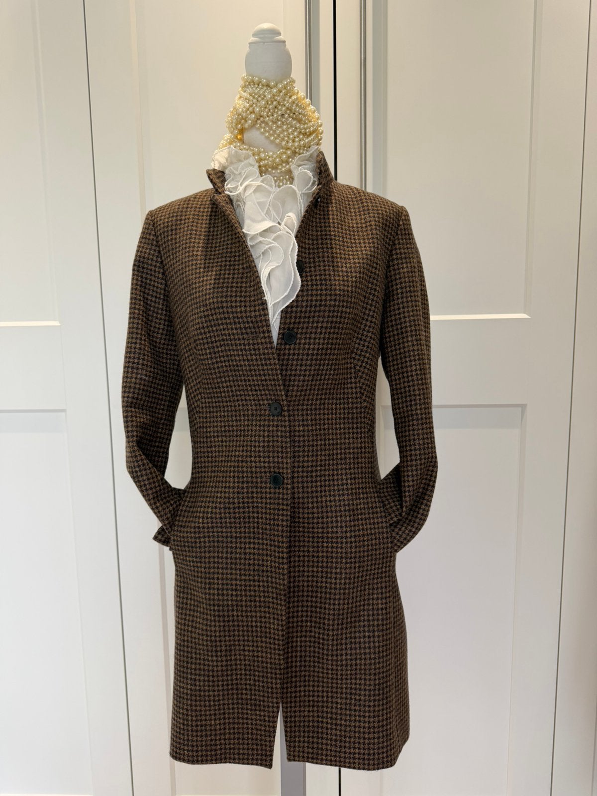 Schitterend Nieuw Purdey blazer jas bruin zwart 40 42 l xl, Bruin, Verzenden, Maat 42/44 (L), Nieuw