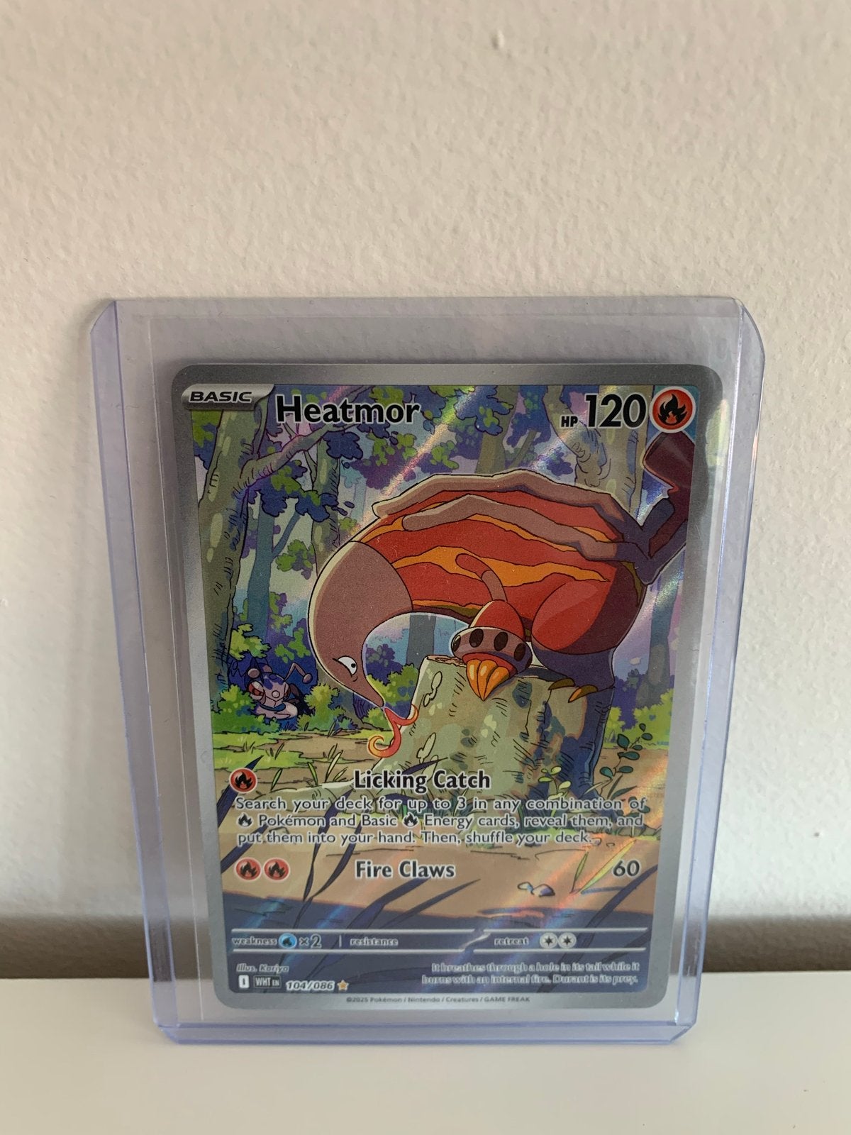 Pokémon Kaart Heatmor 103/086 (Full Art), Ophalen of Verzenden, Zo goed als nieuw, Losse kaart