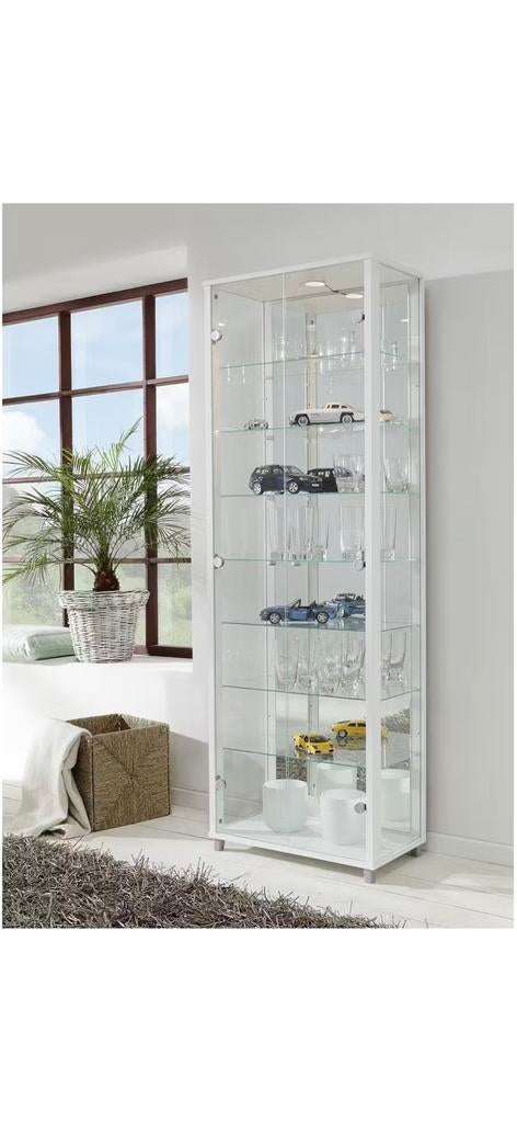 Vitrinekast met licht, Huis en Inrichting, Ophalen, 50 tot 100 cm, Zo goed als nieuw, 150 tot 200 cm