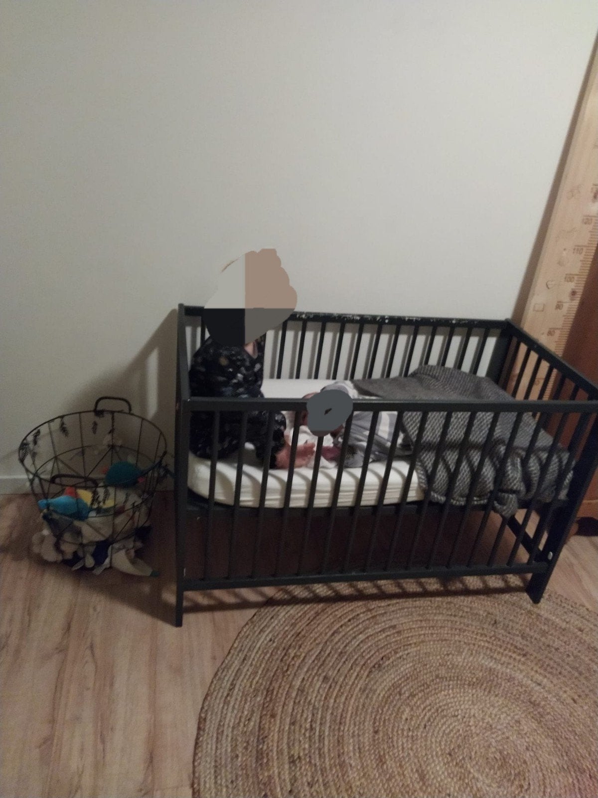 Ledikant met IKEA HIMLAVALV matras en peuterbed optie, Ophalen, Gebruikt, Ledikant