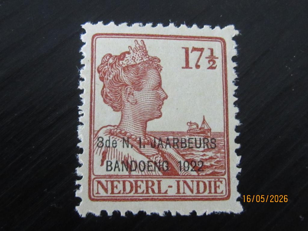 Nico Ned Indie 158 Postfris zonder plakker 1922, Ophalen of Verzenden, Postfris, Nederlands-Indië