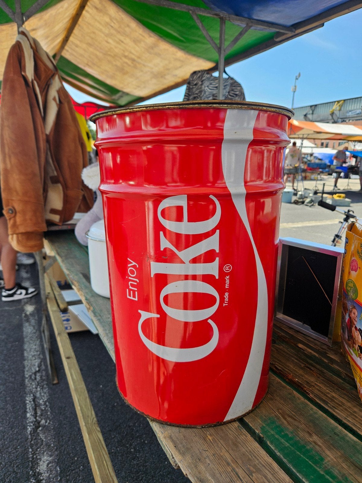 Vintage Coca-Cola Ton: Decoratieve Opberger (30x45cm), Ophalen, Gebruikt, Gebruiksvoorwerp