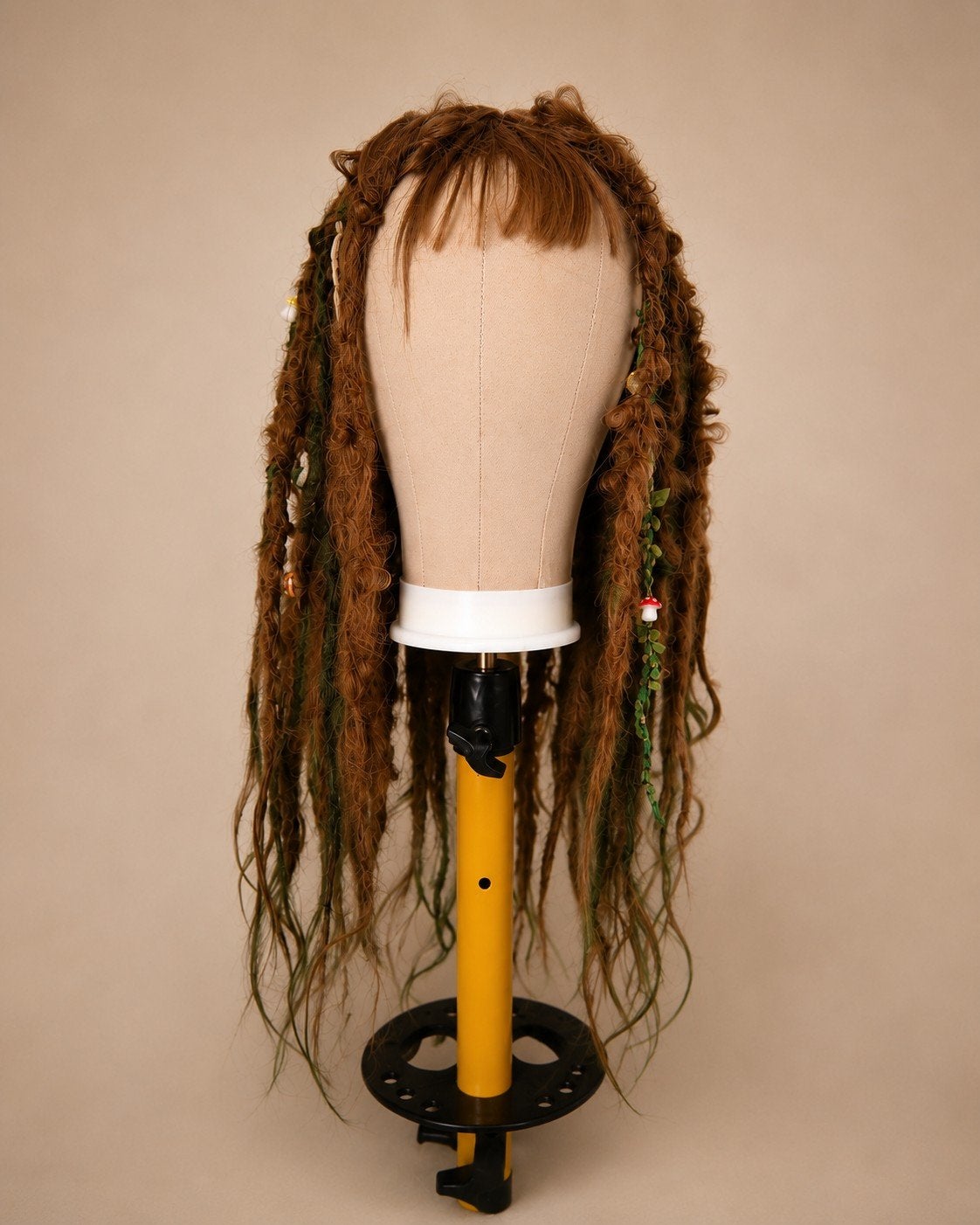 Bruin groen nature forest fairy dreadlock pruik, Ophalen of Verzenden, Nieuw, Pruik of Haarverlenging