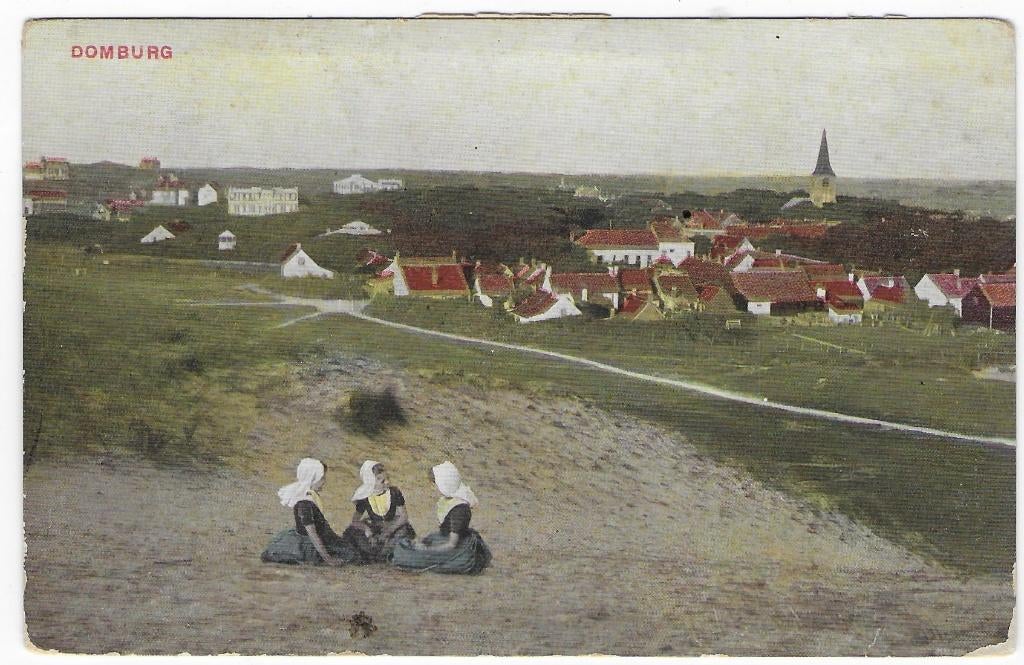 Domburg Oude Ongelopen Amsichtkaart ( B6300 ), Ophalen of Verzenden, 1920 tot 1940, Gelopen, Zeeland