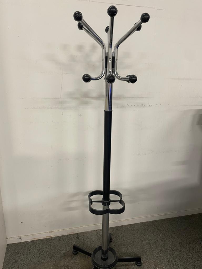 MOOIE DESIGN AHREND staande kapstok CHROME, Huis en Inrichting, Ophalen, Gebruikt, Metaal, Staande kapstok