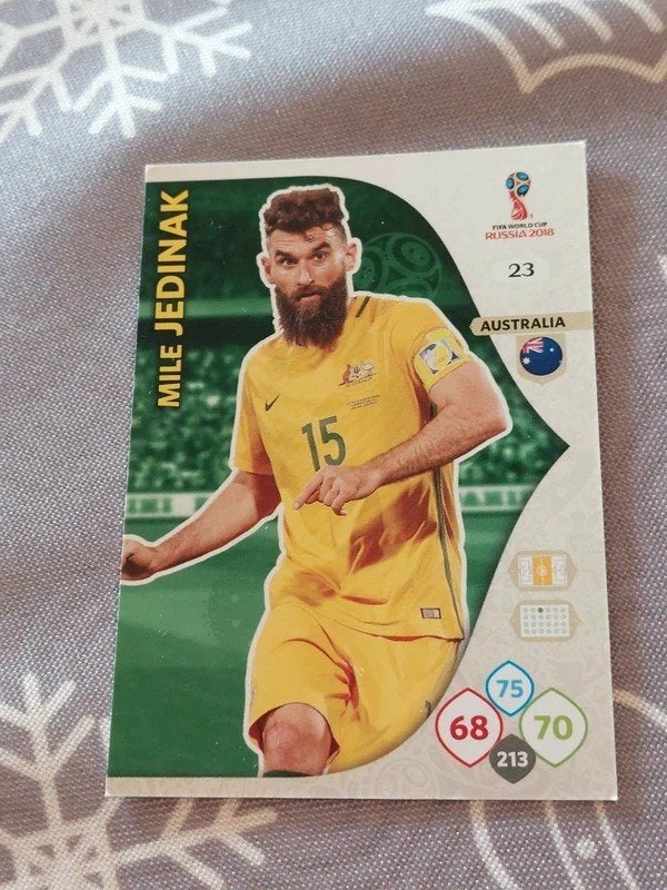 Panini / Voetbalkaart : Mile Jedinak / Australië / WK 2018, Ophalen of Verzenden, Zo goed als nieuw, Buitenlandse clubs, Poster, Plaatje of Sticker