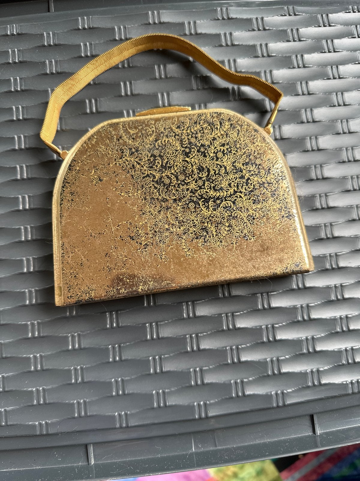 Vintage Stratton handtasje met make-up compact, Antiek en Kunst, Ophalen, Dames