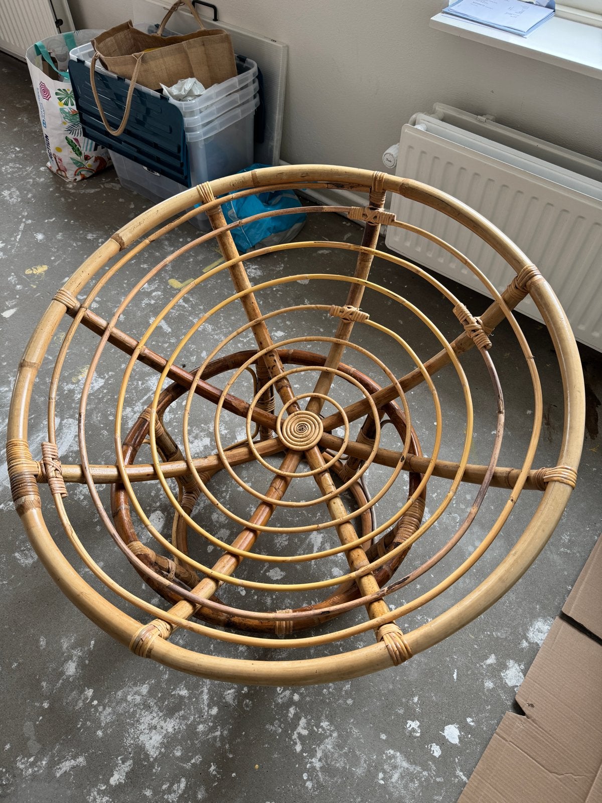 Rotan stoel met kussen - Zo goed als nieuw, Huis en Inrichting, Stoelen, Ophalen, Overige kleuren, Riet of Rotan, Zo goed als nieuw