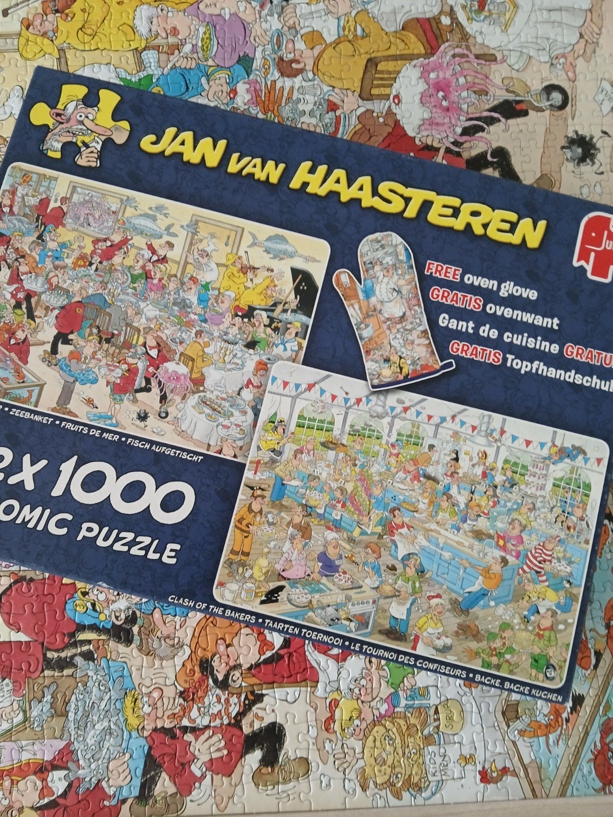 Jan van Haasteren 2x 1000 stukjes, Ophalen of Verzenden, 500 t/m 1500 stukjes, Zo goed als nieuw