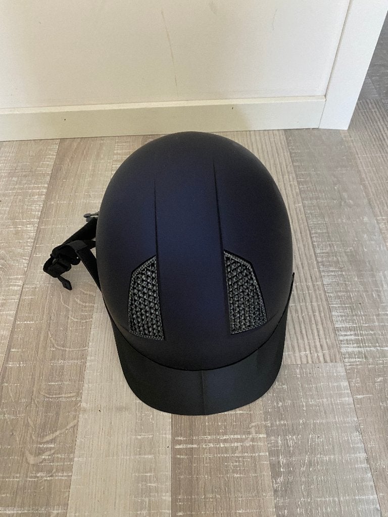 paardrijhelm heren QHP, Ophalen, Blauw, Zo goed als nieuw, Rijhelm/cap
