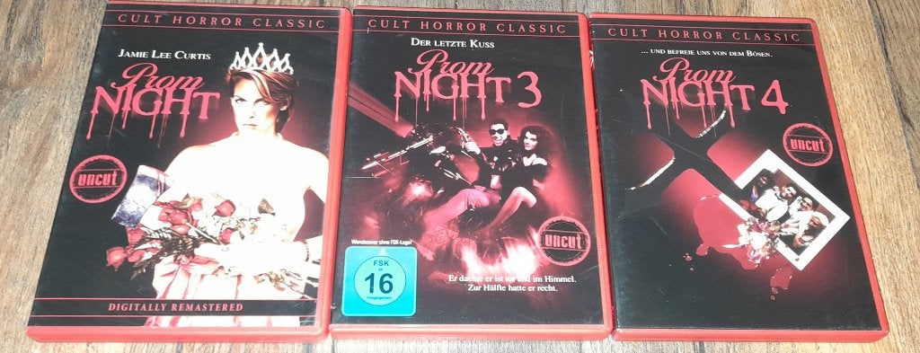 Prom Night 1, 3 en 4 - Jaren 80 slasher, Engels, Vanaf 16 jaar, Verzenden, Slasher