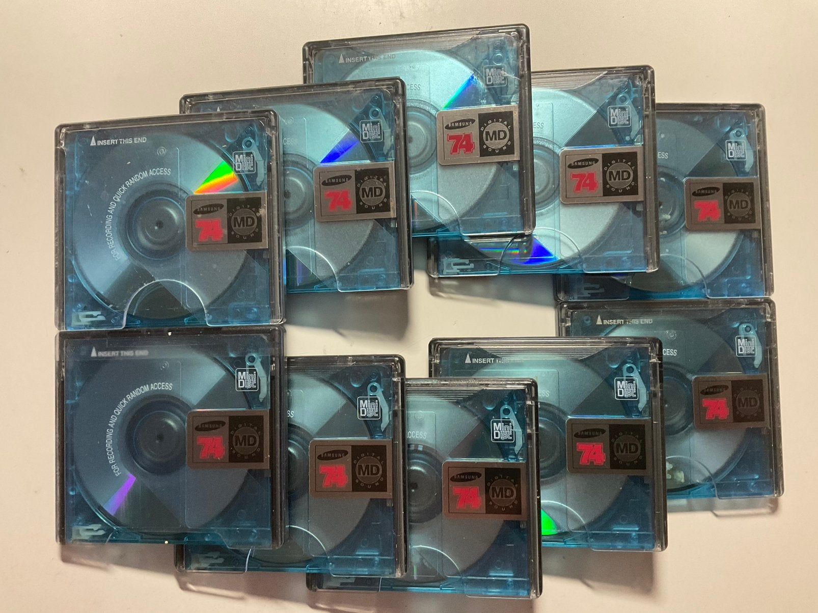 Minidisc’s  SAMSUNG COLOR MD-74. 10x als nieuw. 74 minuten, Ophalen of Verzenden