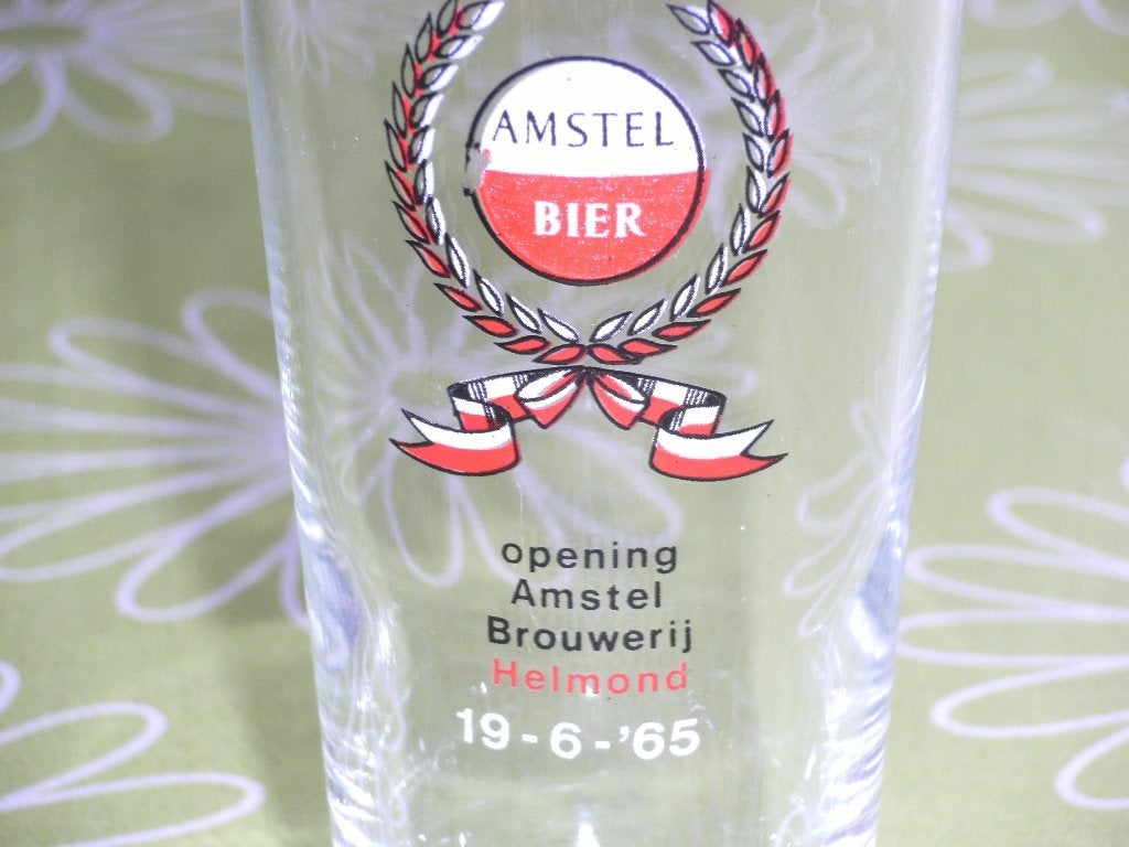 Amstel - opening Amstel Brouwerij 19-6-65 Helmond #, Ophalen of Verzenden, Zo goed als nieuw, Glas of Glazen, Amstel