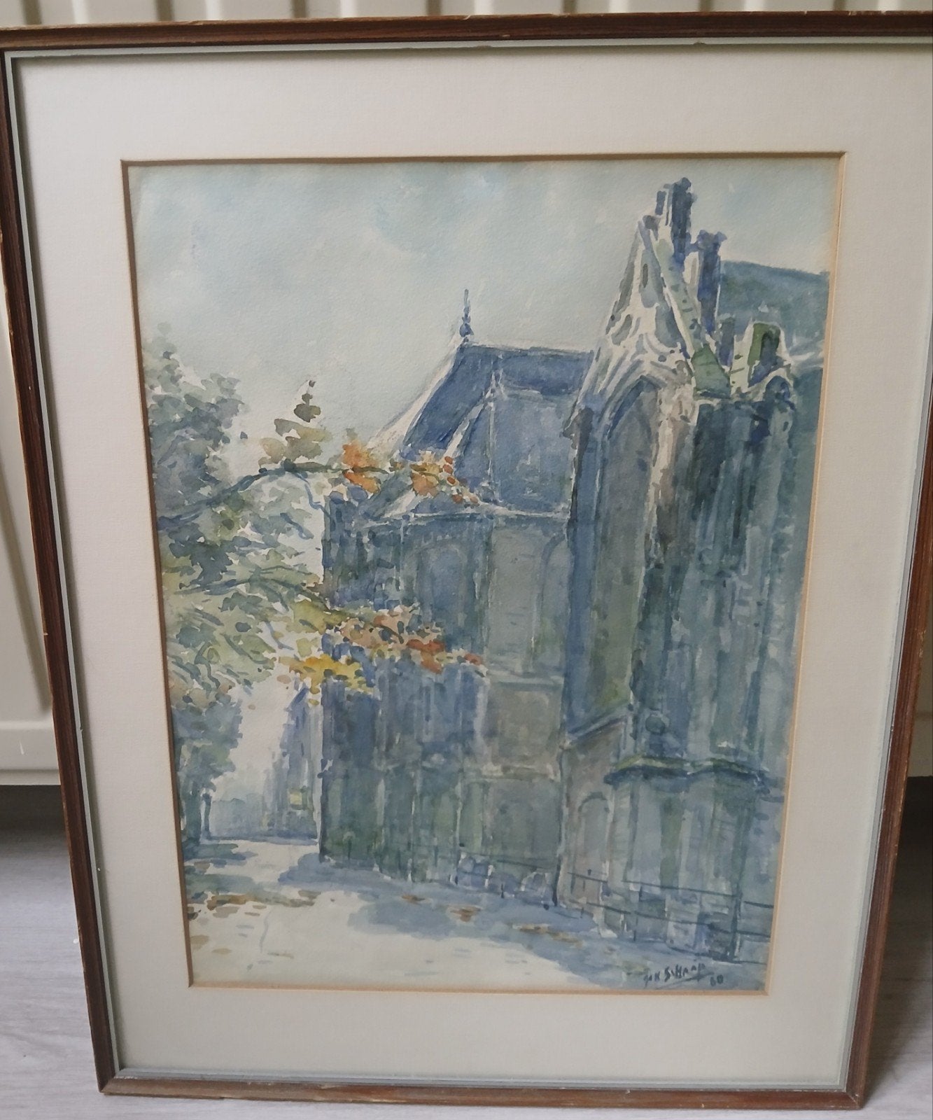 aquarel Jan Schaap 1895 - 1965, Antiek en Kunst, Gesigneerd, Ophalen of Verzenden, Aquarel, Papier