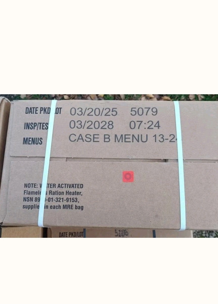 US Army MRE rantsoen Doos B THT 2028 Noodrantsoen / Prepper, Ophalen of Verzenden, Landmacht, Amerika, Overige typen