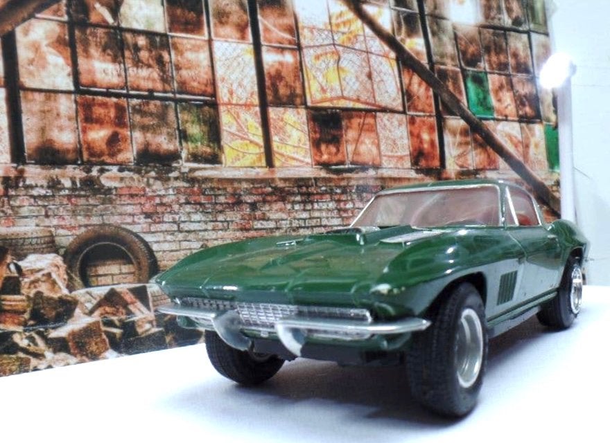 Chevrolet Corvette C2 Sting Ray Groen, Overige merken, 1:50 of kleiner, Auto, Ophalen of Verzenden