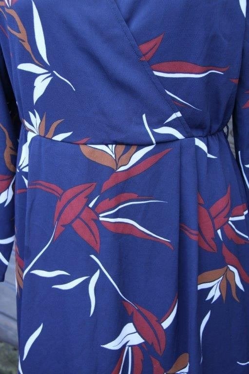 Jurk donkerblauw/ wijnrood La fee Maraboutee mt 42 Vaste pri, La Fee Maraboutee, Blauw, Maat 42/44 (L), Ophalen of Verzenden