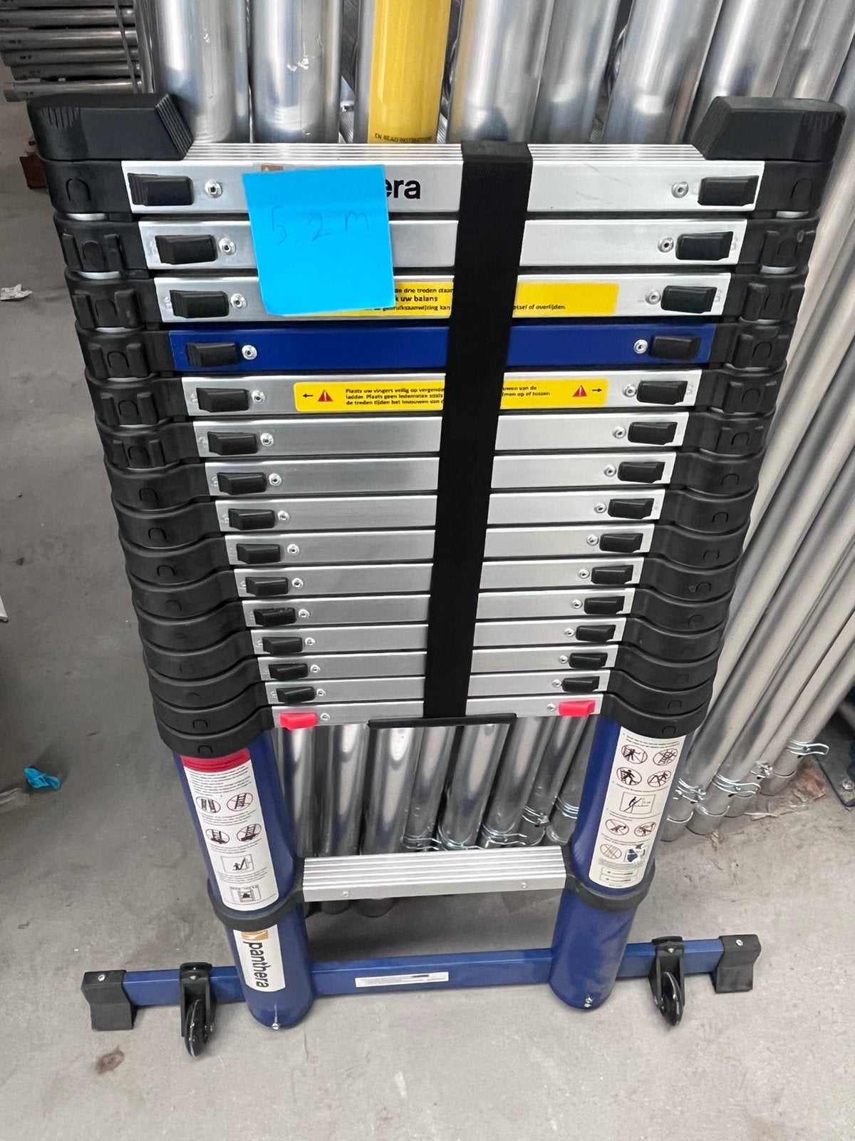 5,2m telescoopladder, Doe-het-zelf en Verbouw, Ophalen, Zo goed als nieuw, 4 meter of meer