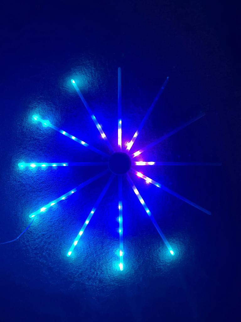 LED vuurwerk fireworks ster USB, Ophalen of Verzenden, Zo goed als nieuw, Licht, Kleur