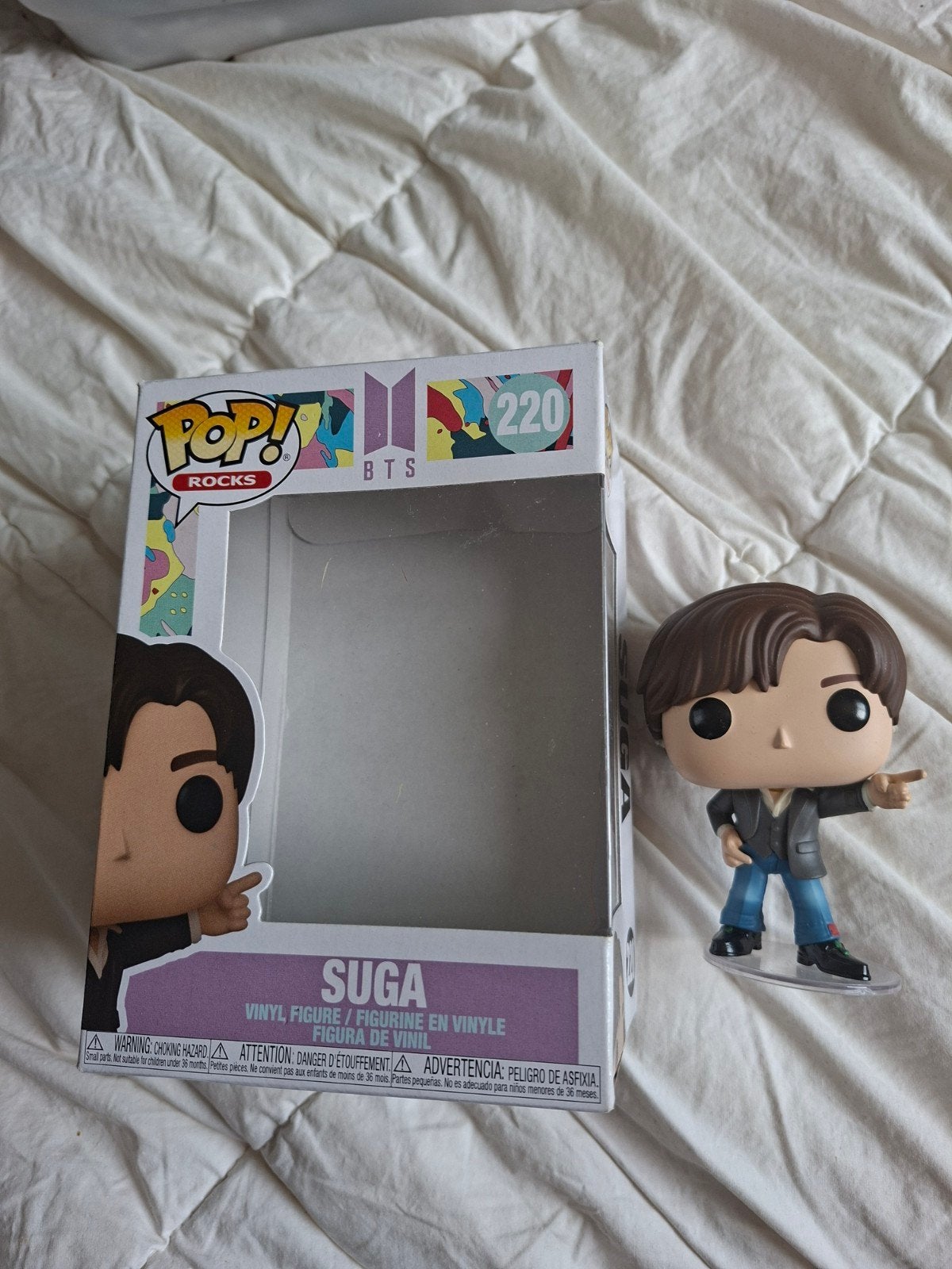 Funko Pop! Rocks BTS Dynamite Suga #220, Ophalen of Verzenden, Zo goed als nieuw