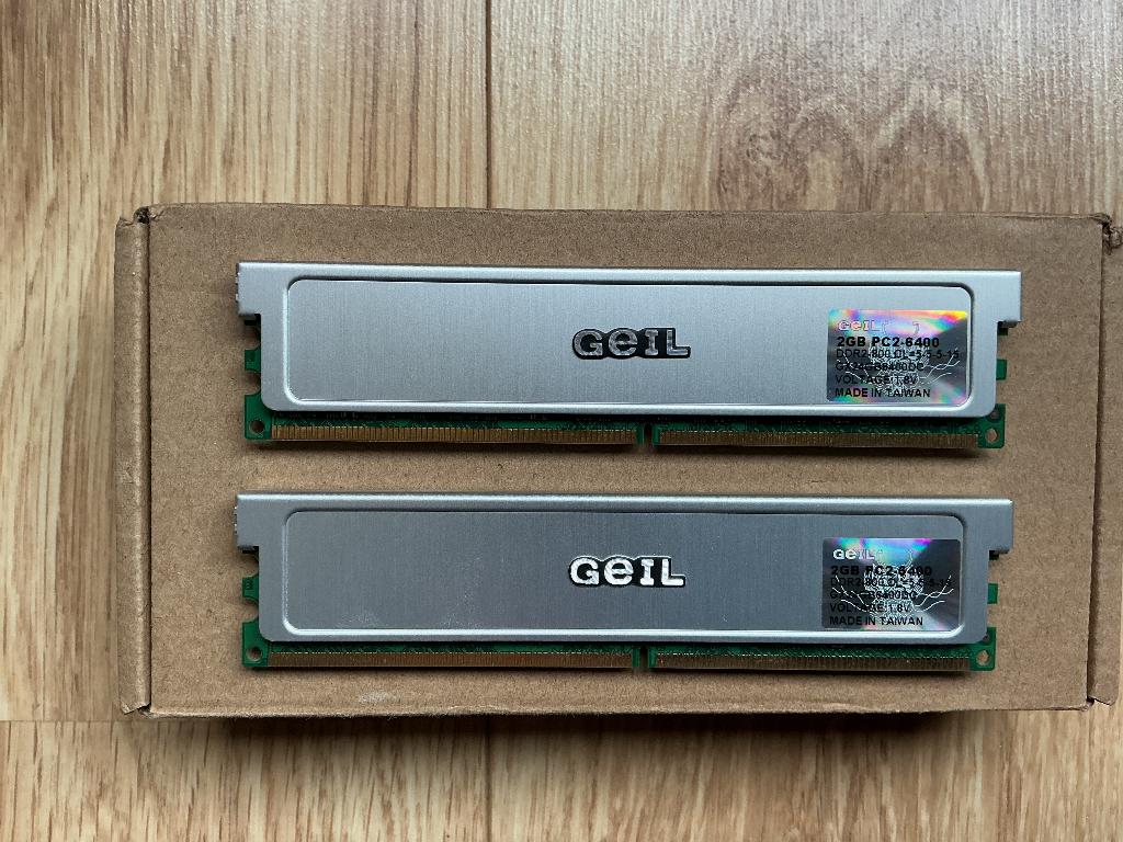 4GB GEIL DDR2 PC6400/800 (2x 2GB), Computers en Software, RAM geheugen, Ophalen, Zo goed als nieuw, DDR2, Desktop