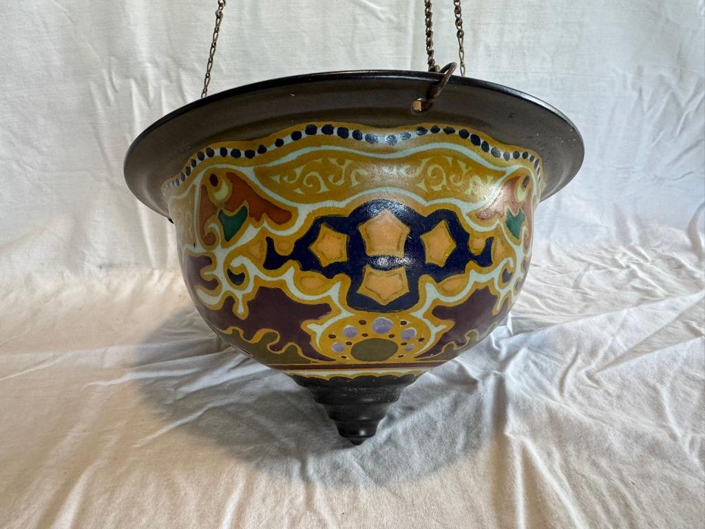 Art Deco/Jugendstil plateel hangschaal, Antiek en Kunst, Antiek | Keramiek en Aardewerk, Ophalen