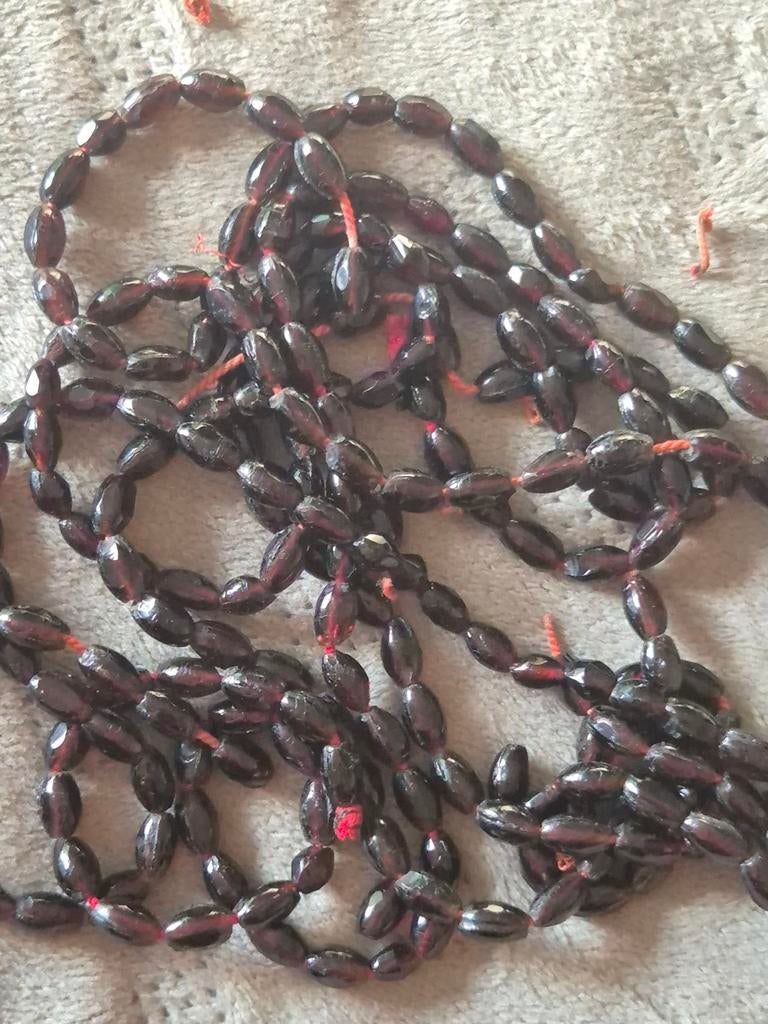Antieke granaat kralen ketting, Sieraden, Tassen en Uiterlijk, Antieke sieraden, Verzenden, Overige materialen, Ketting, Met edelsteen
