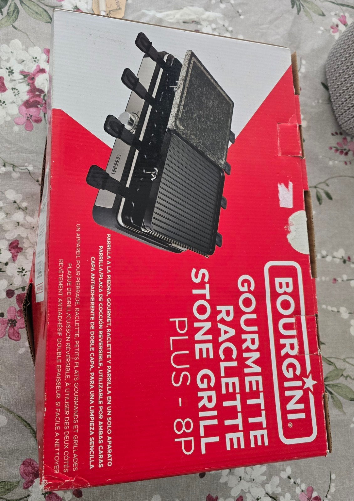 Bourgini Gourmette/Raclette/Stone Grill Plus - Zwart, Ophalen, Uitneembare platen, Gebruikt