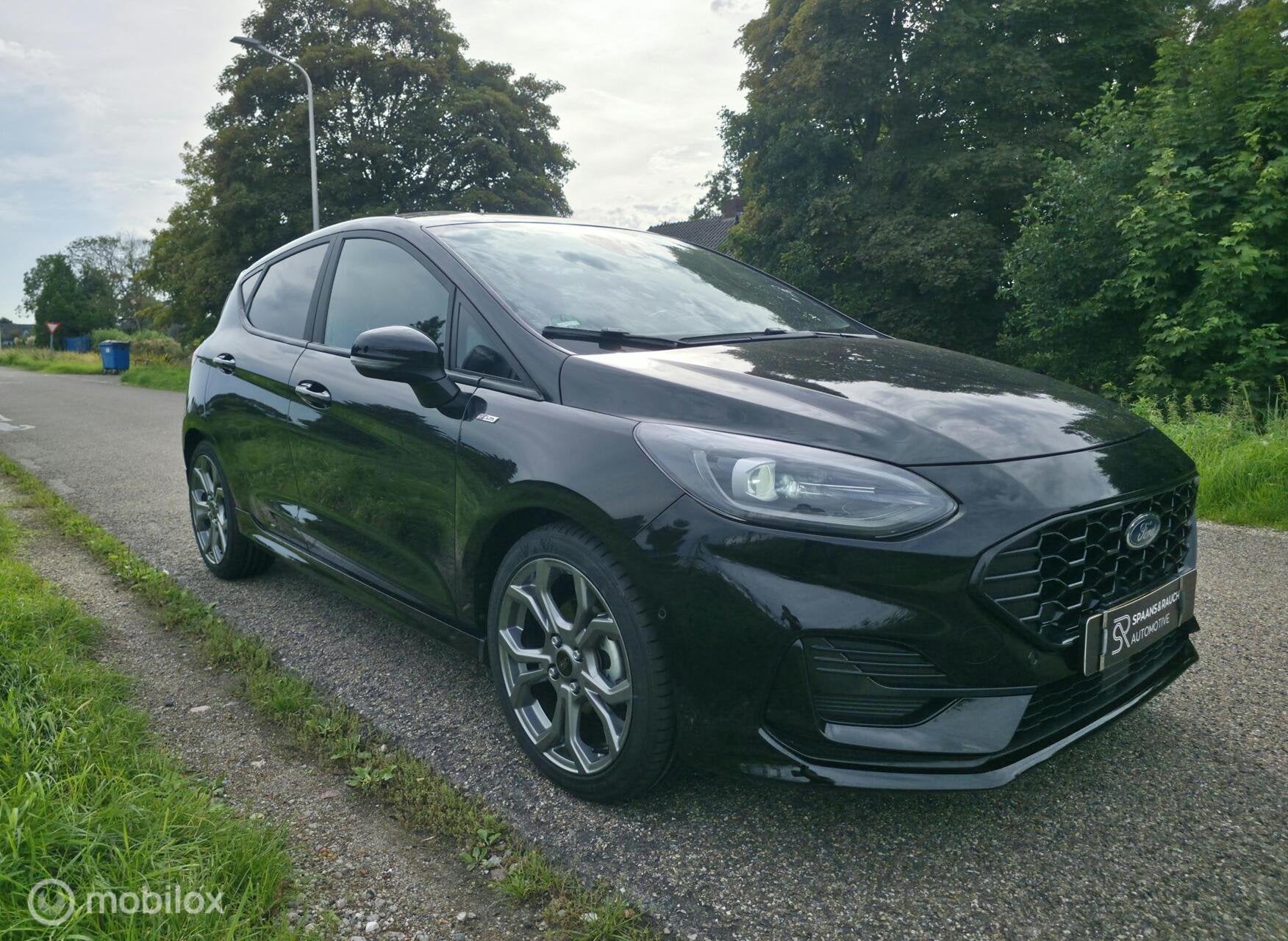 Ford Fiesta 1.0 EcoBoost Hybrid ST-Line X / B&O / Virtual, Auto's, Gebruikt, Zwart, Automatische klimaatregeling, Zwart
