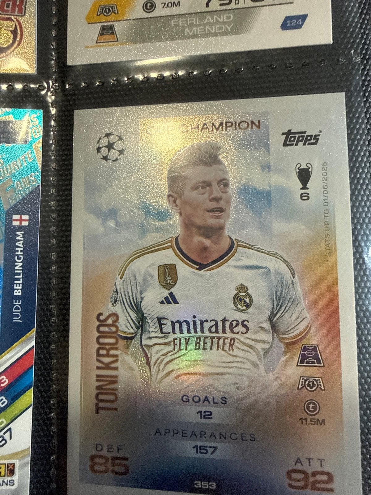Voetbalplaatjes Real Madrid - Toni Kroos, Bellingham, Valver, Ophalen of Verzenden, Zo goed als nieuw, Buitenlandse clubs, Spelerskaart