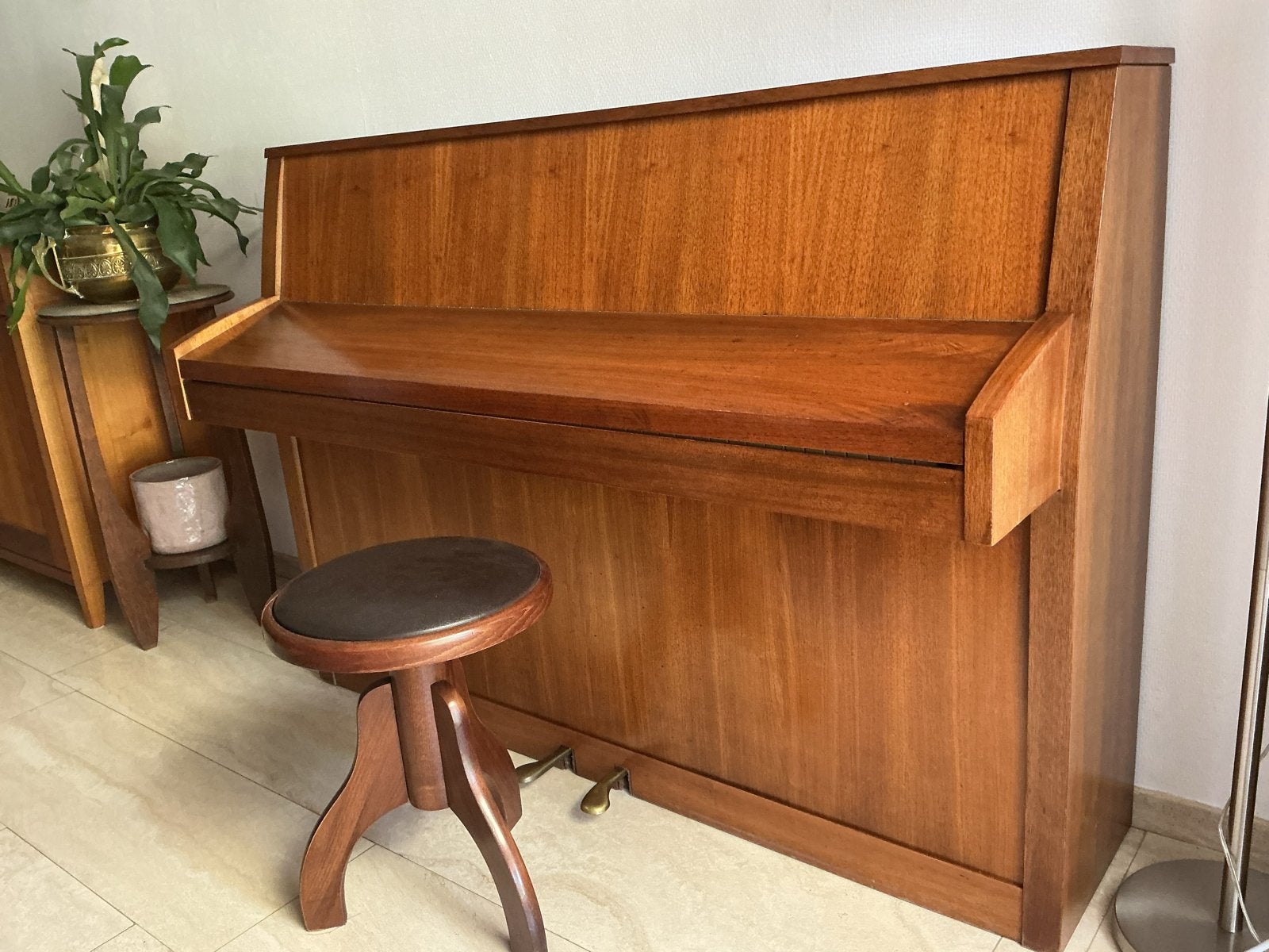Baldwin Monarch Piano inclusief pianokruk, Ophalen of Verzenden, Gebruikt, Bruin, Piano